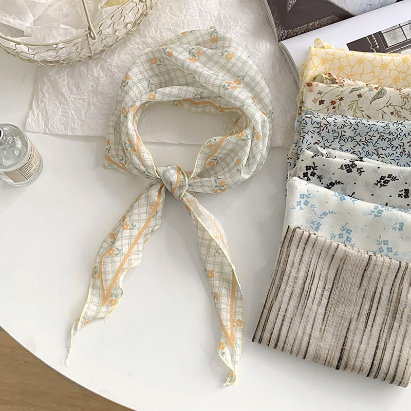 Syal Segitiga Bunga Kecil Arti - Ascot Neck Scarf ulasan dan harga