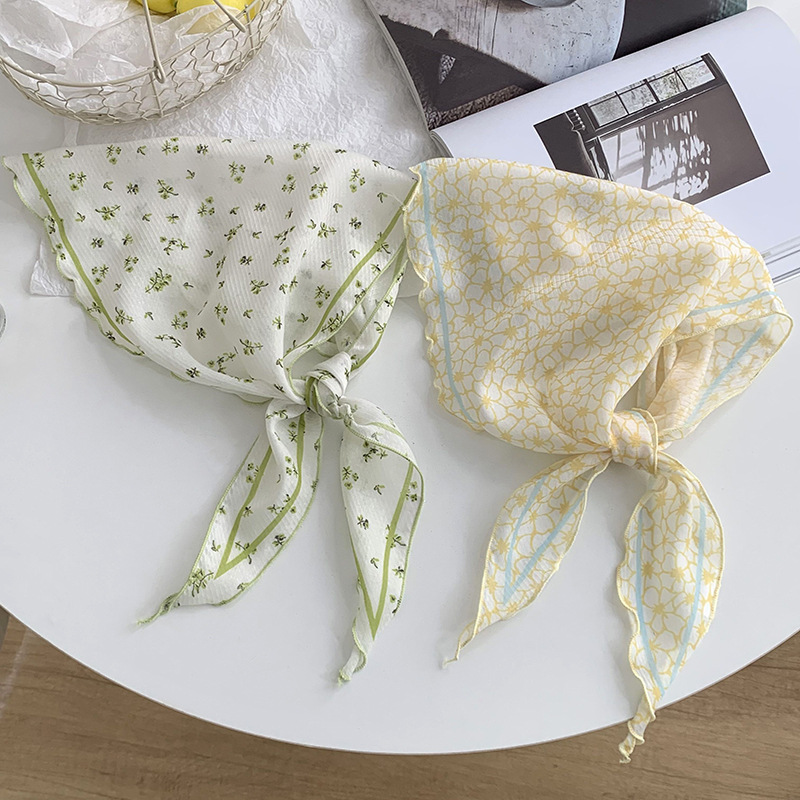 Syal Segitiga Bunga Kecil Arti - Ascot Neck Scarf ulasan dan harga