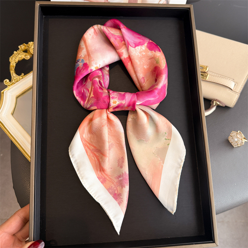 Syal Sutra Persegi Motif Lukis - Scarf Silk Square ulasan dan harga