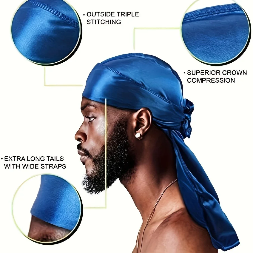 Bandana sutra pria, penutup ke - Bandana Doo Rag ulasan dan harga