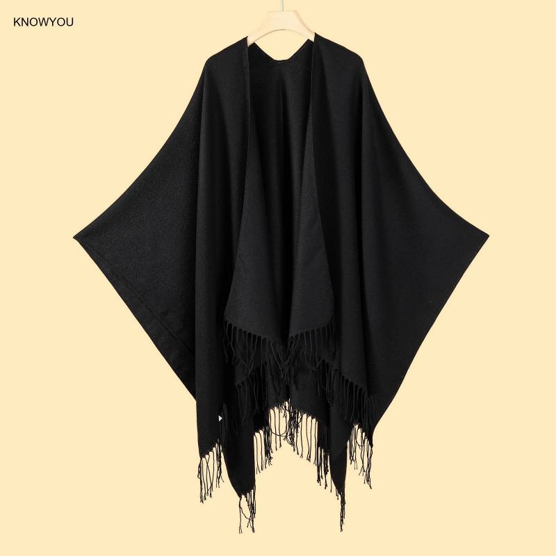 Ponco warna Solid pria wanita, - Muffler Men Wool ulasan dan harga
