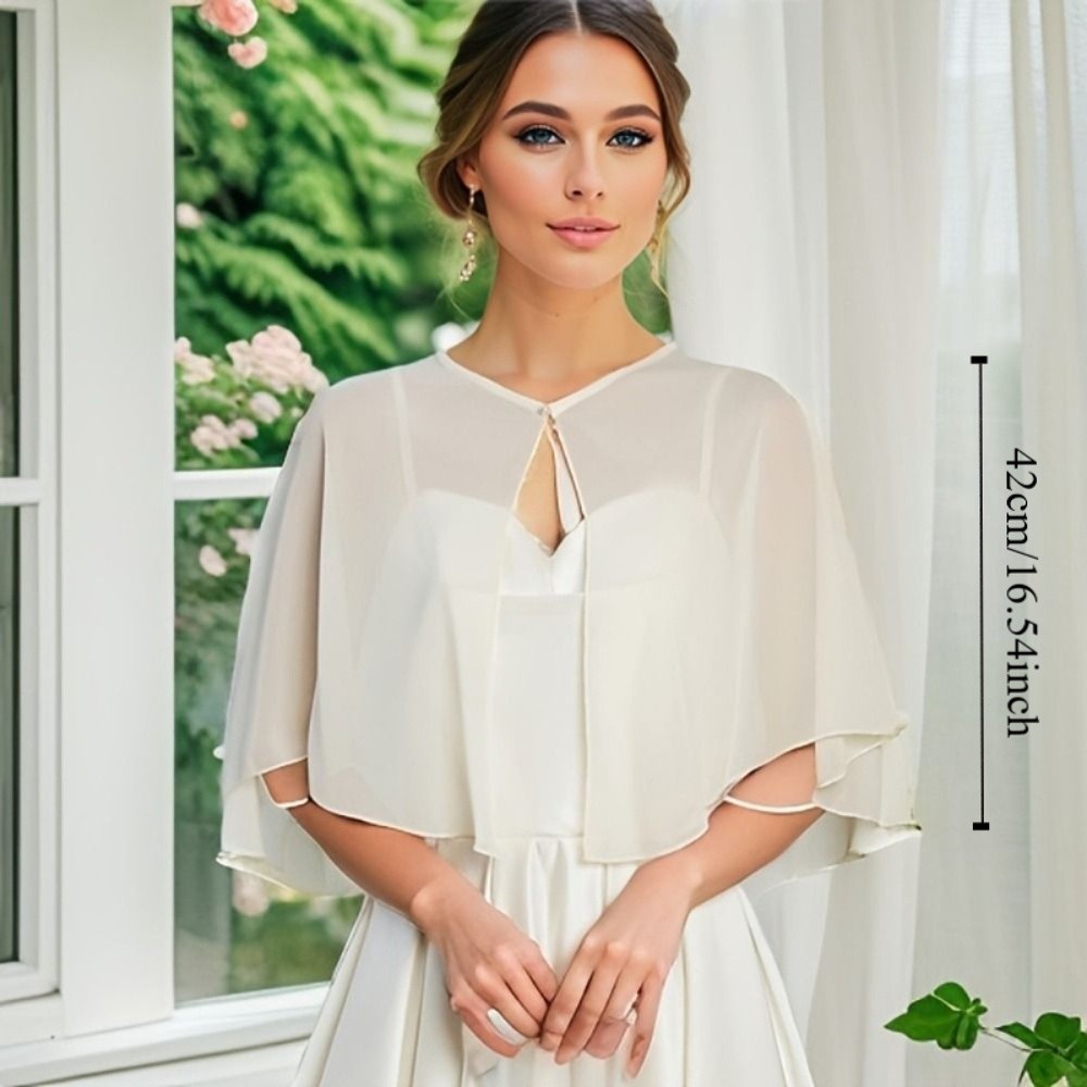 Capelet Chiffon Vintage Desain - Stole Wedding Shawl ulasan dan harga