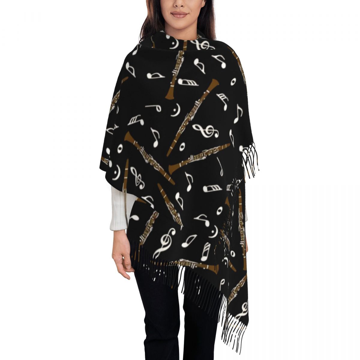 Selendang Wanita dengan Pola N - Pashmina Wrap Large ulasan dan harga