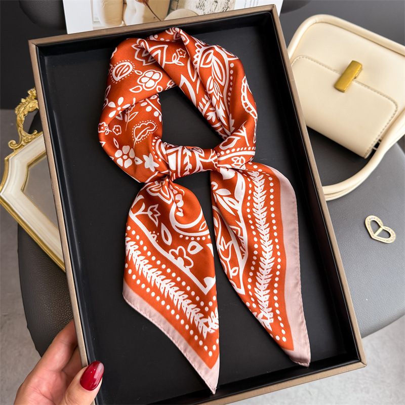 1Pc syal sutra motif kacang me - Silk Neck Scarf ulasan dan harga