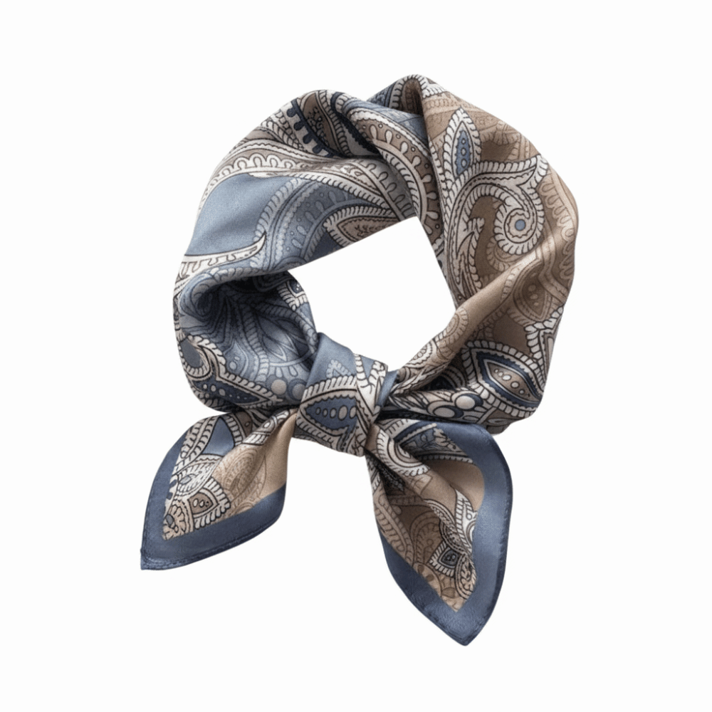 Bahan Sutra Syal Persegi Motif - Scarf Silk Square ulasan dan harga