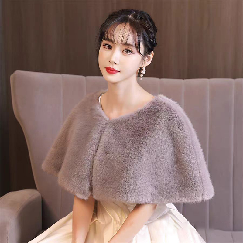 Syal bulu imitasi untuk wanita - Stole Wedding Shawl ulasan dan harga