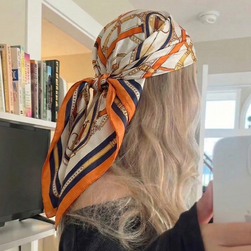 Syal Sutra Persegi Tipis Desai - Silk Neck Scarf ulasan dan harga