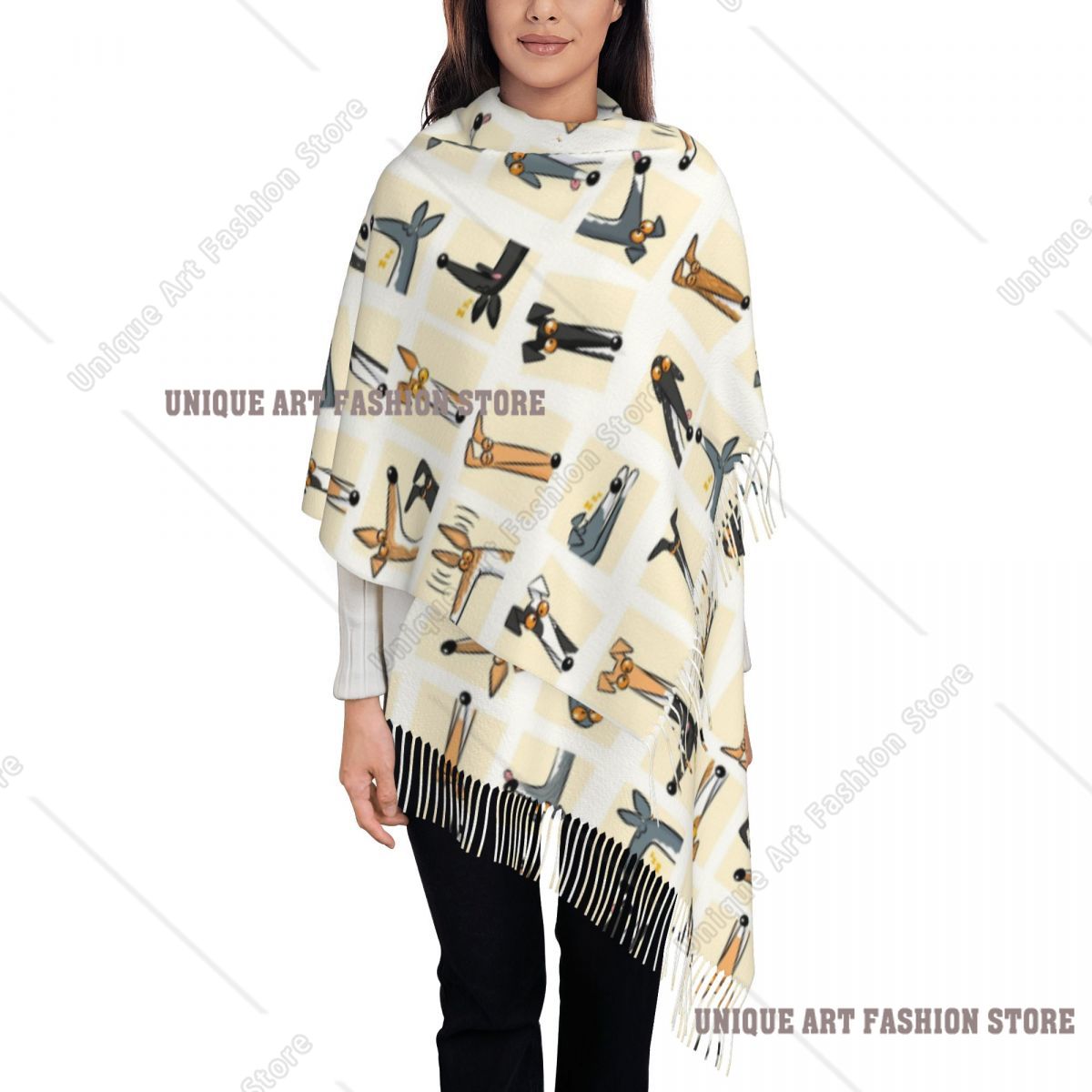 Selendang Wanita Motif Rumbai  - Pashmina Wrap Large ulasan dan harga