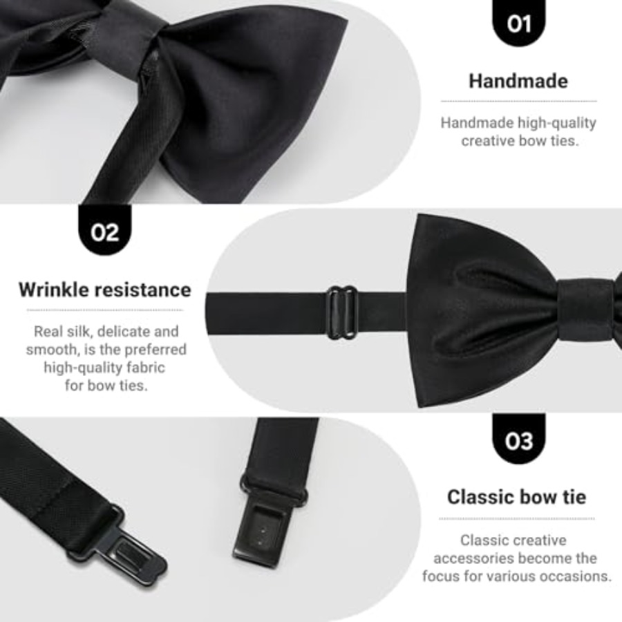 Dasi Kupu-kupu Sutra Asli Klas - Bow Tie Pre Tied ulasan dan harga