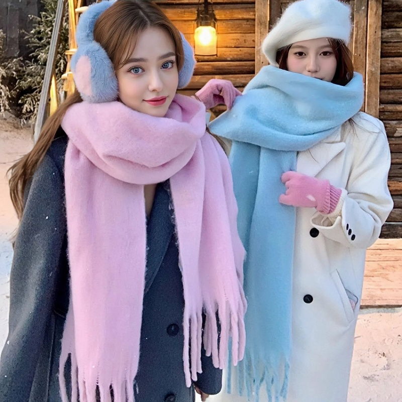 Syal Musim Dingin untuk Wanita - Woven Scarf Blanket ulasan dan harga