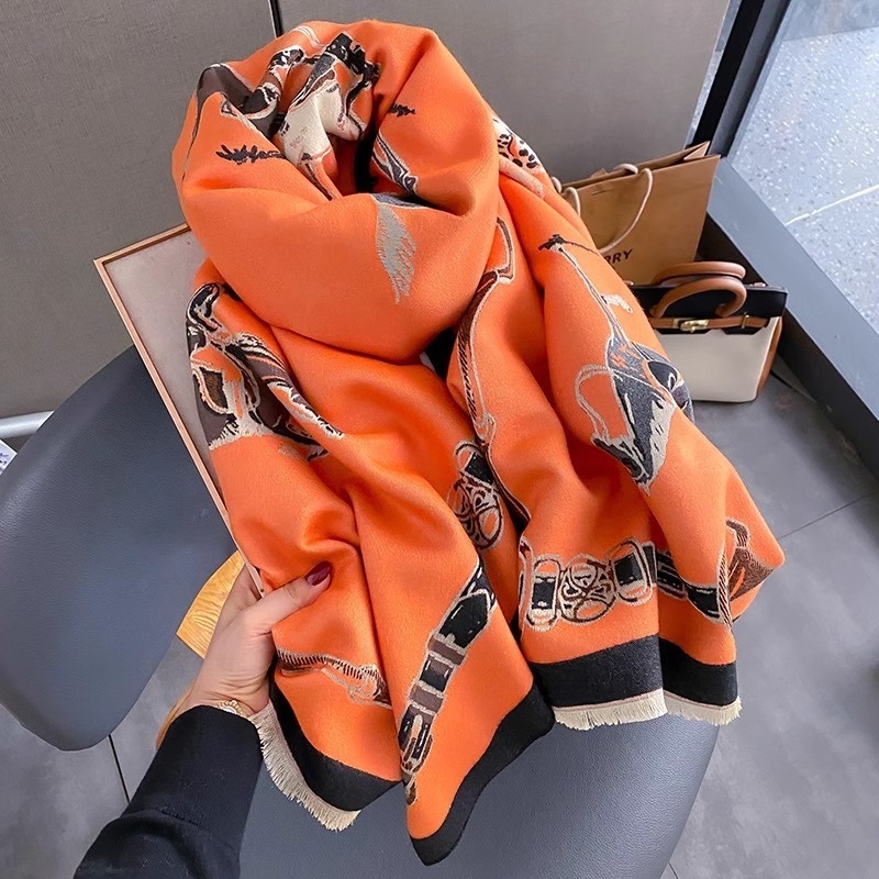 Syal Kasmir Imitasi Retro Ride - Muffler Men Wool ulasan dan harga