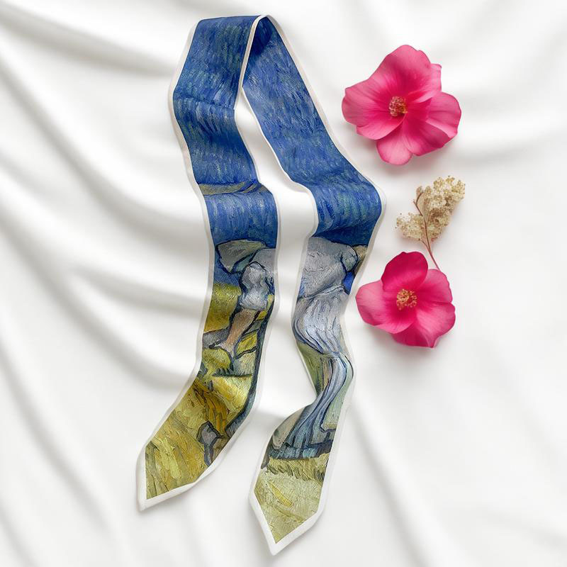 Syal Rambut Panjang Tipis Wani - Silk Neck Scarf ulasan dan harga