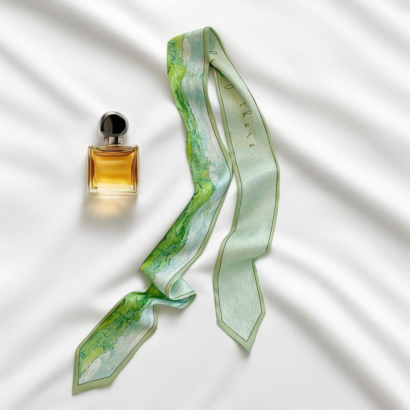 Syal Rambut Panjang Tipis Wani - Silk Neck Scarf ulasan dan harga
