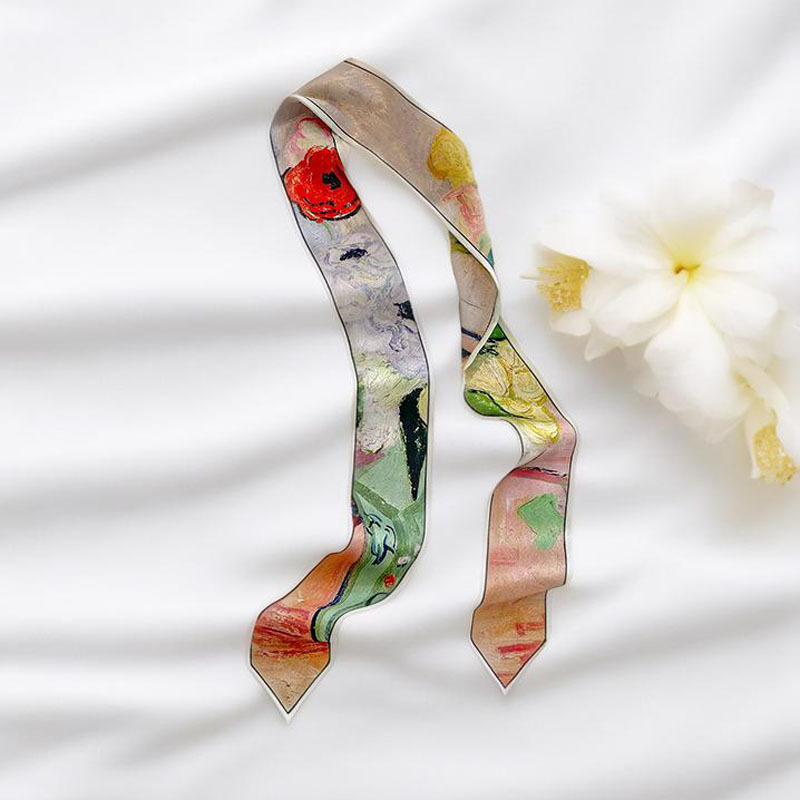 Syal Rambut Panjang Tipis Wani - Silk Neck Scarf ulasan dan harga