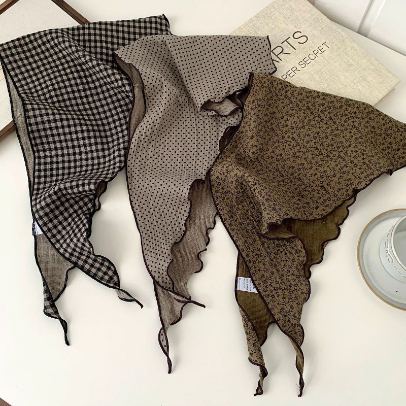 Syal Segitiga Motif Bunga Arti - Ascot Neck Scarf ulasan dan harga