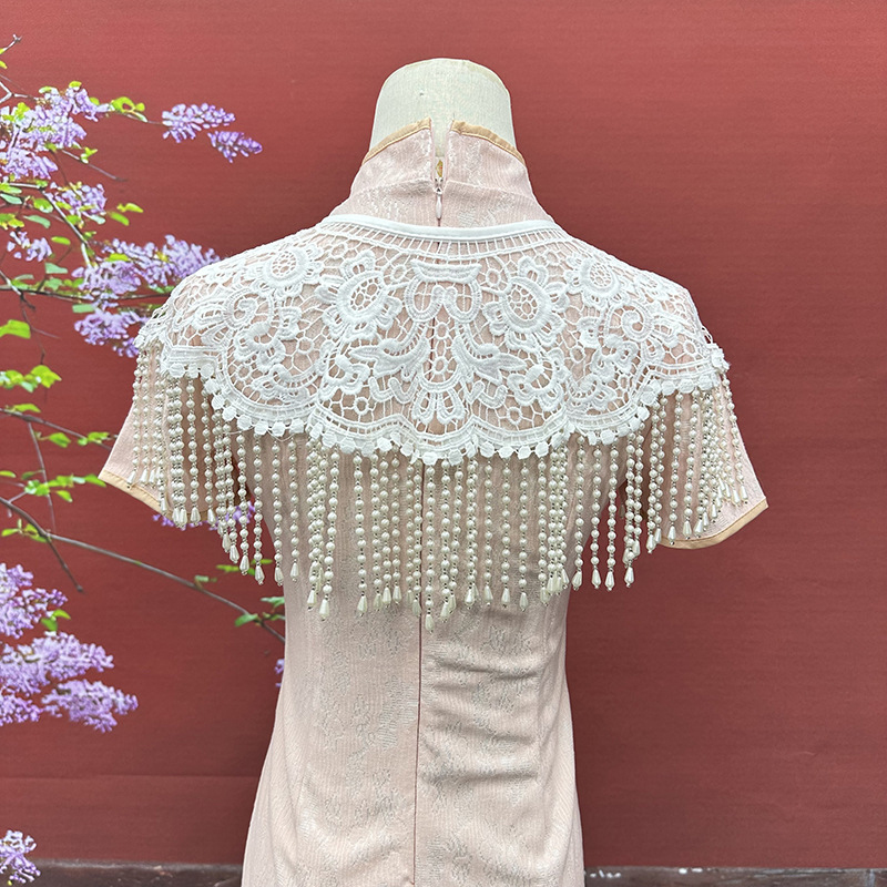Selendang Rumbai Mutiara Vinta - Stole Wedding Shawl ulasan dan harga