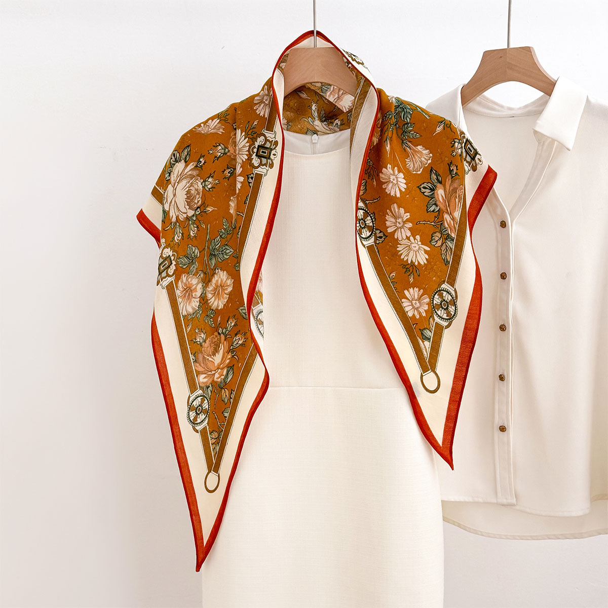 Syal Sutra Imitasi Satin Lembu - Silk Neck Scarf ulasan dan harga