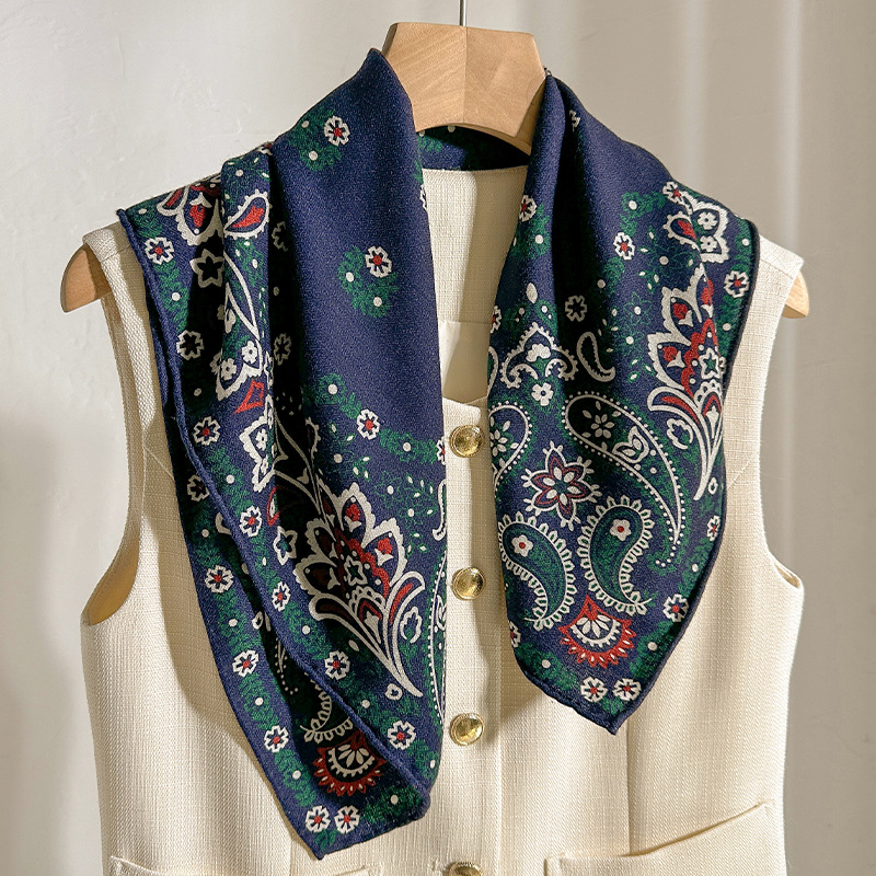 Syal Wanita 70% Wol 30% Sutra  - Ascot Neck Scarf ulasan dan harga
