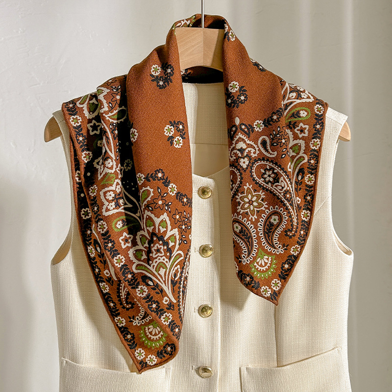 Syal Wanita 70% Wol 30% Sutra  - Ascot Neck Scarf ulasan dan harga