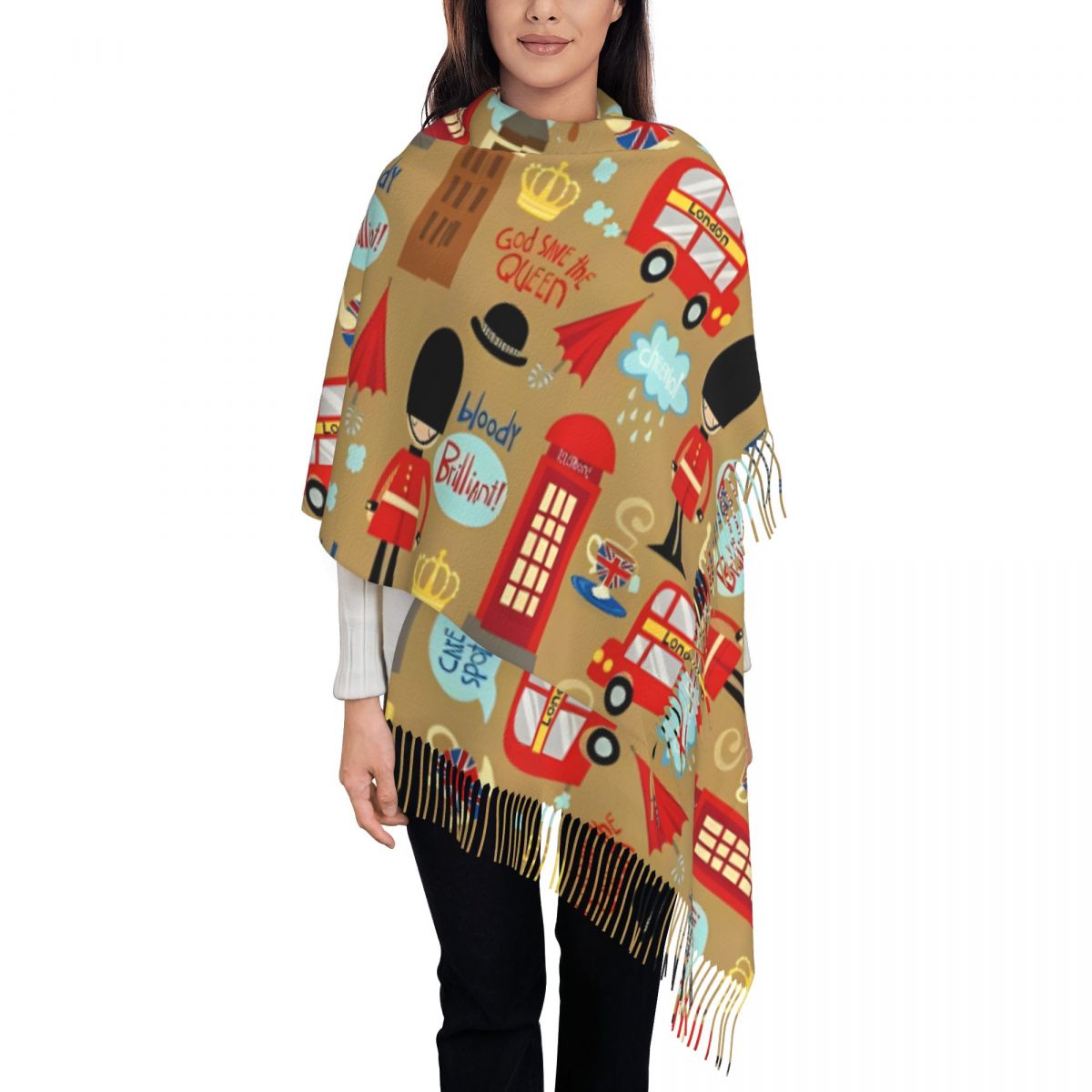 Selendang London Enchanted unt - Pashmina Wrap Large ulasan dan harga