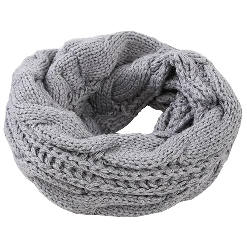 Syal rajut berusuk tebal pria  - Infinity Scarf Knit ulasan dan harga