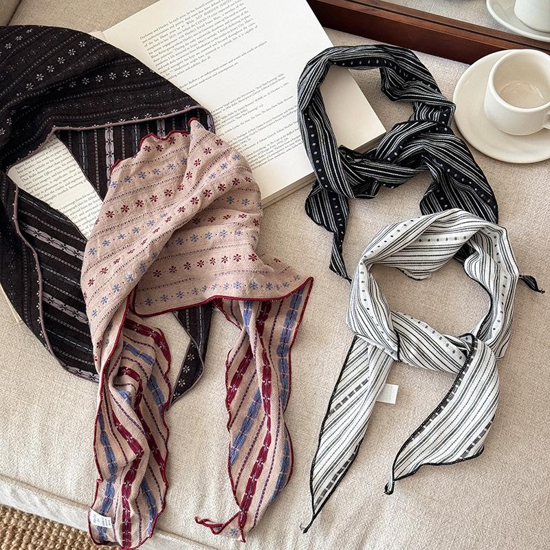 Syal Segitiga Katun Linen Moti - Bandana Cotton ulasan dan harga