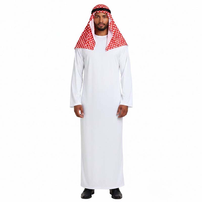 Kostum Tradisional Arab Jubah  - Ascot Neck Scarf ulasan dan harga