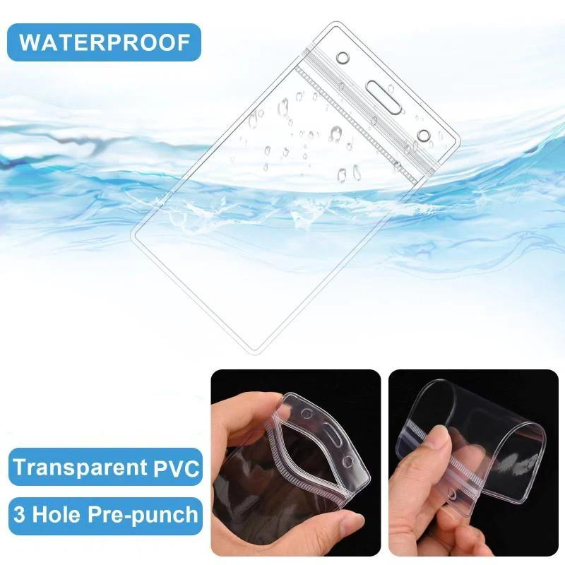 Tempat Kartu ID Plastik Transp - Lanyard Badge Holder ulasan dan harga