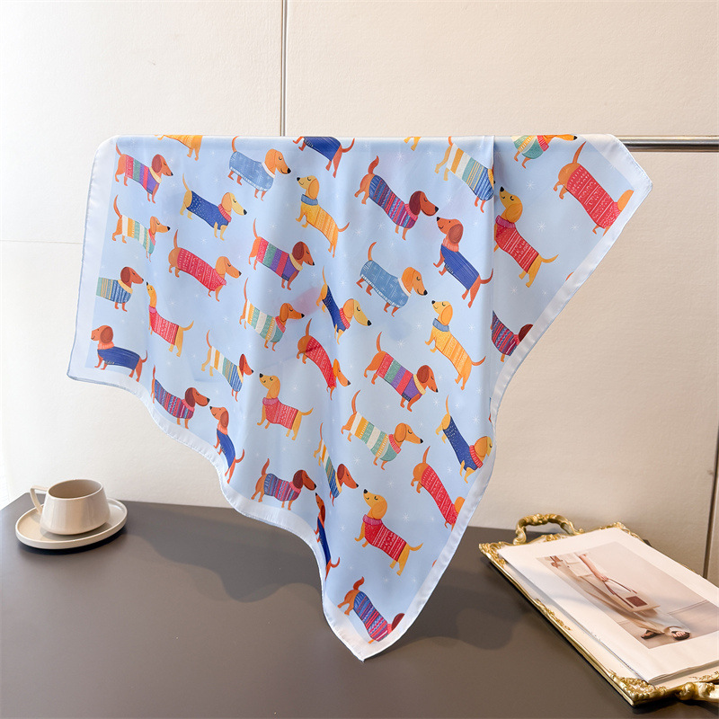 Syal Persegi Motif Anjing Katu - Bandana Cotton ulasan dan harga